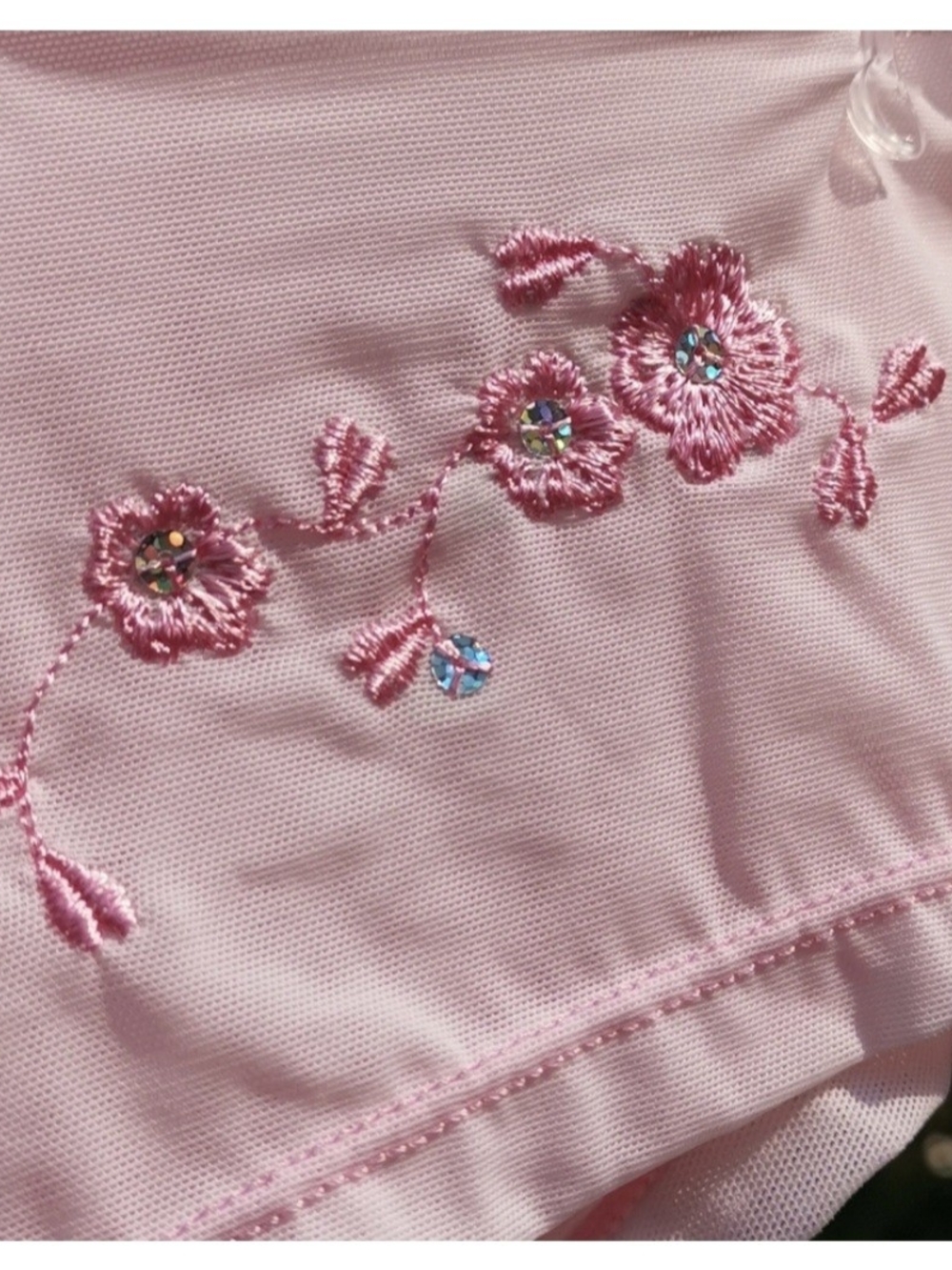 Rene Rofe Light Pink Embroidered Briefs - Picture 3 of 6